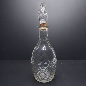 Vintage 1967 London Winery Ltd Glass Decanter Libbey Canada Diamond Cut Barware